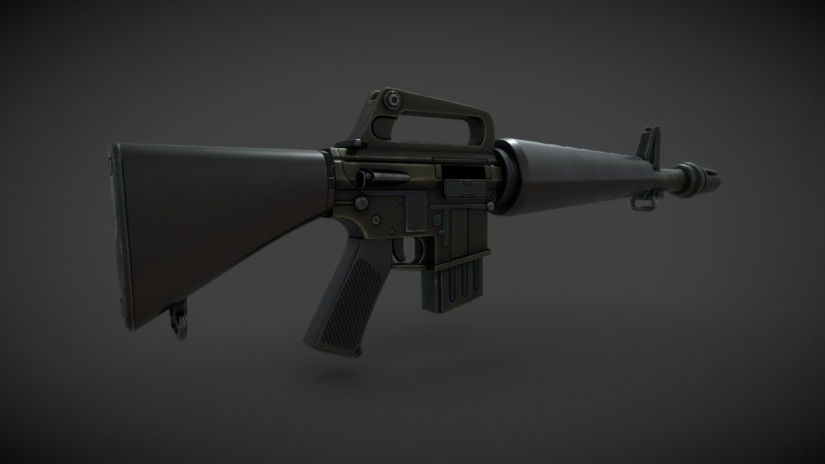 m16 rifle toystyle 3d model