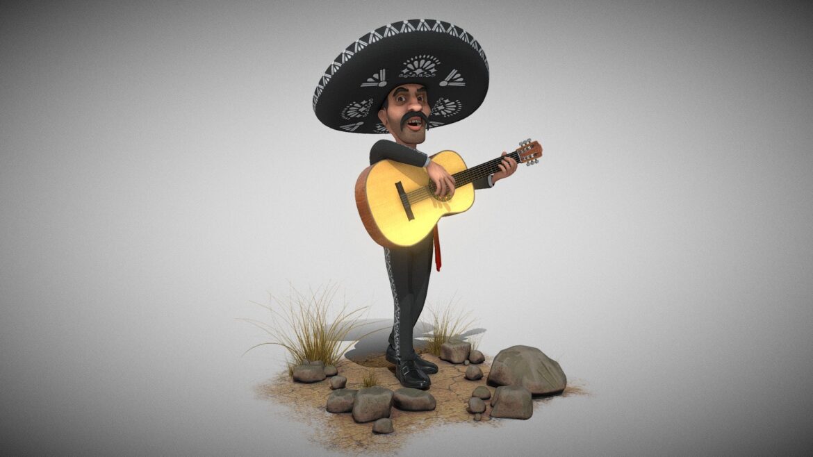 mariachis 3d model