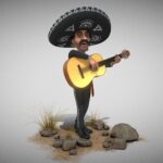 mariachis 3d model