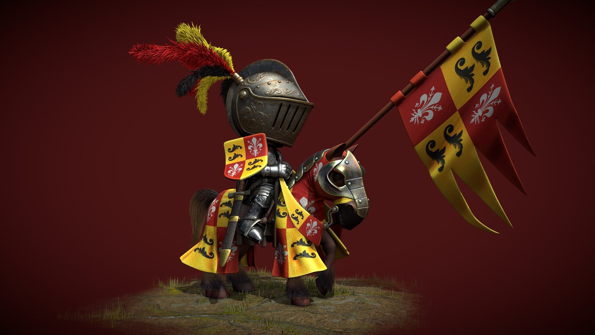 medieval knight of Lily castata (toy/style)