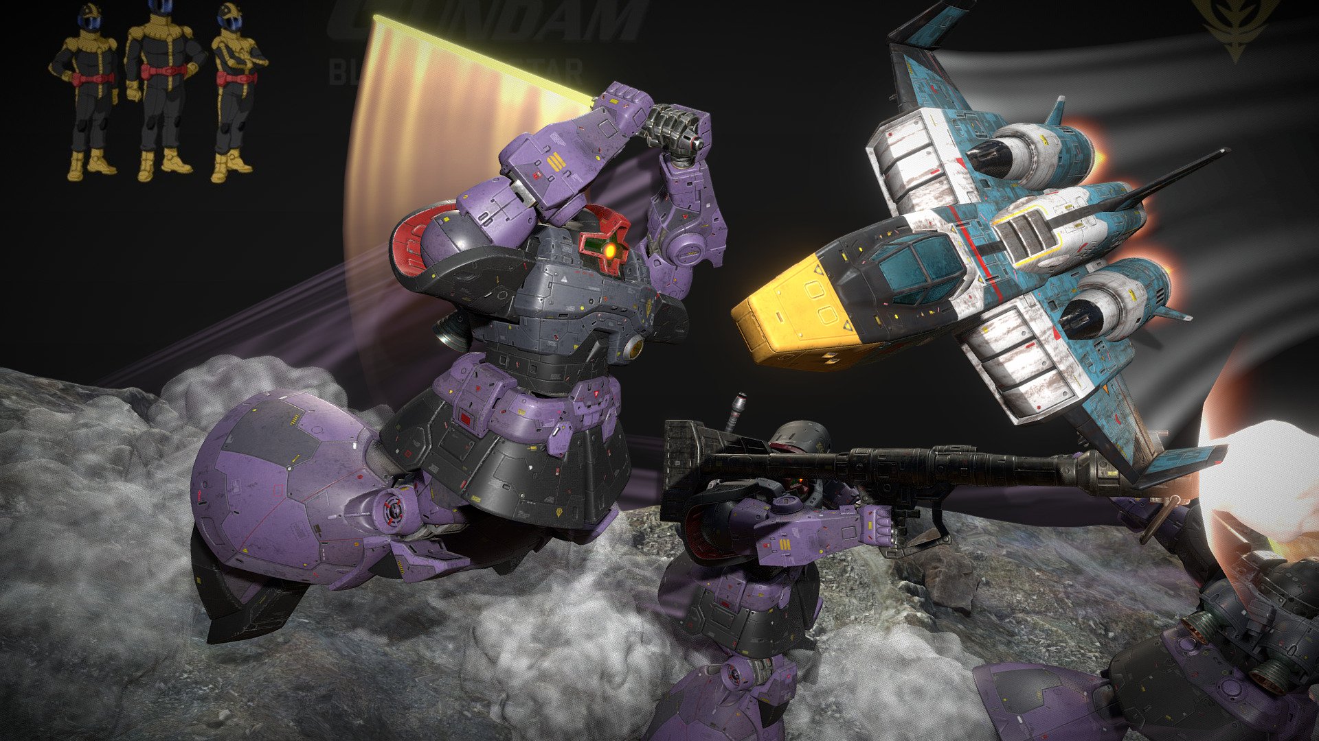 MS-09B Dom black tri-stars