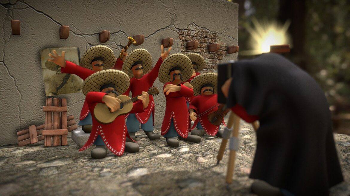 photo mexican musical group 3d model