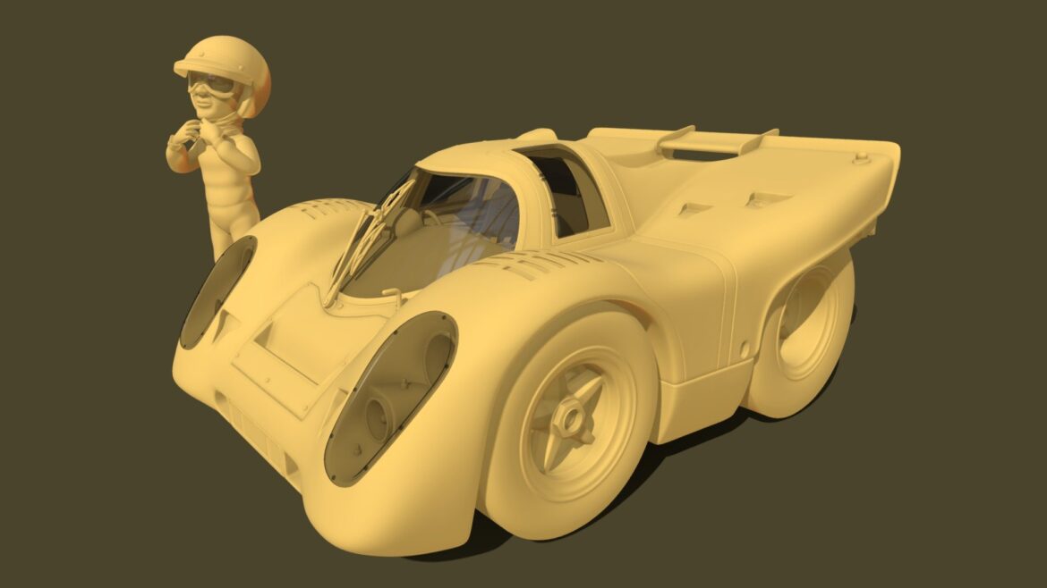 porsche 917 toy version 3dprint 3d model