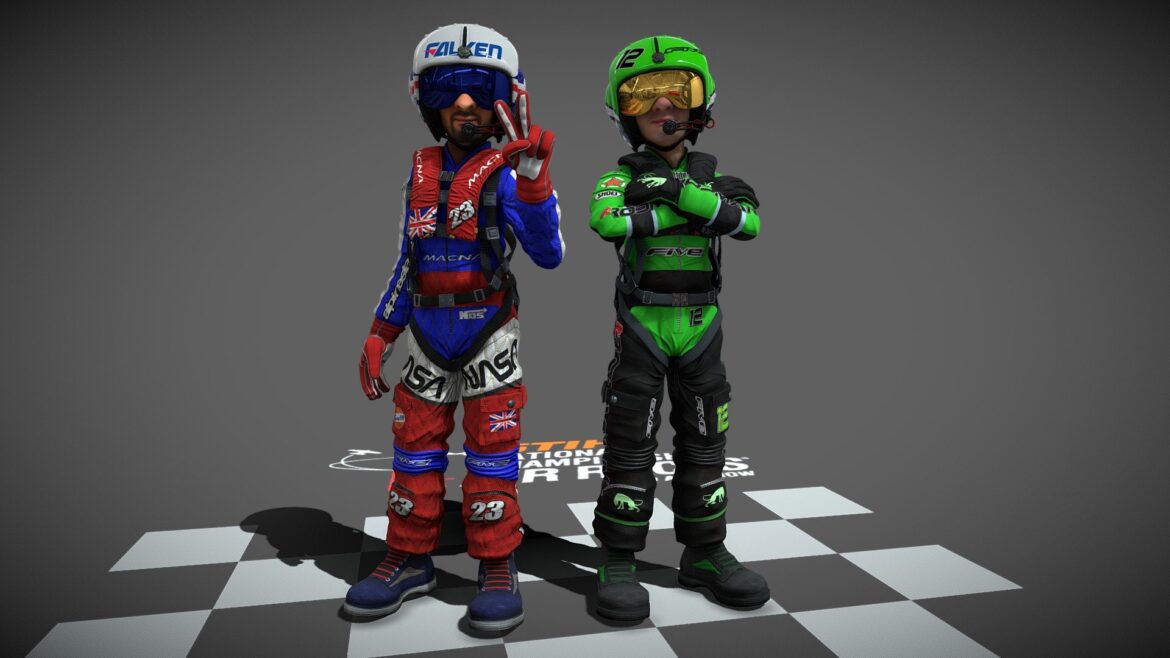 racing toy airplane pilot texturing 3d model