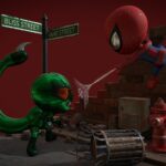 Spiderman Scorpion Toy 3d Model - A high-quality spiderman scorpion toy 3d model depicting a dynamic fight scene with comic book accurate textures.