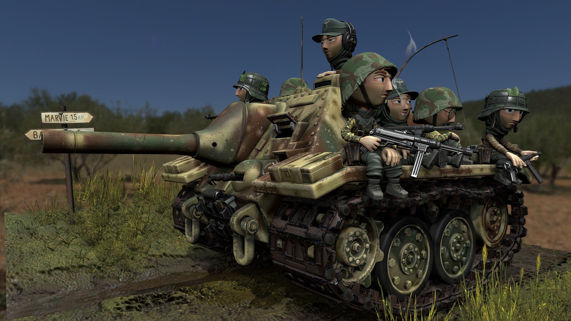 STUNG H5 1944s tank destroyer toy_Style