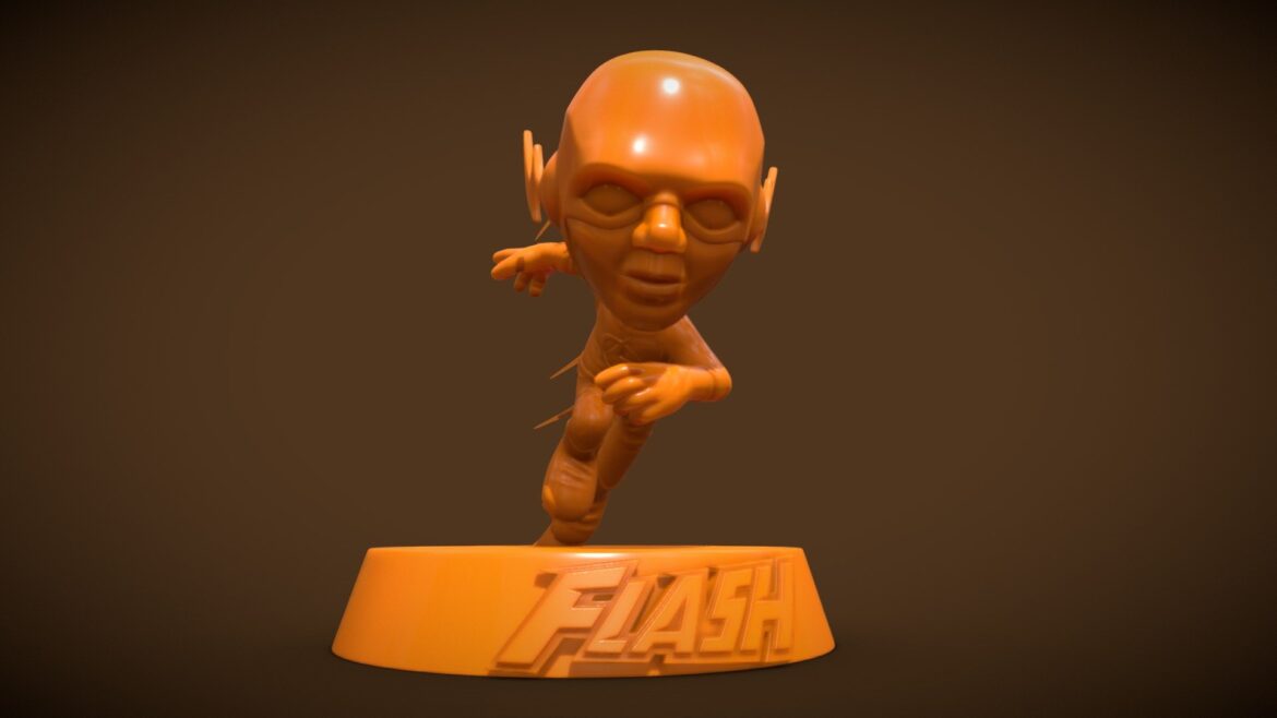 the flash superhero toy style 3dprint 3d model