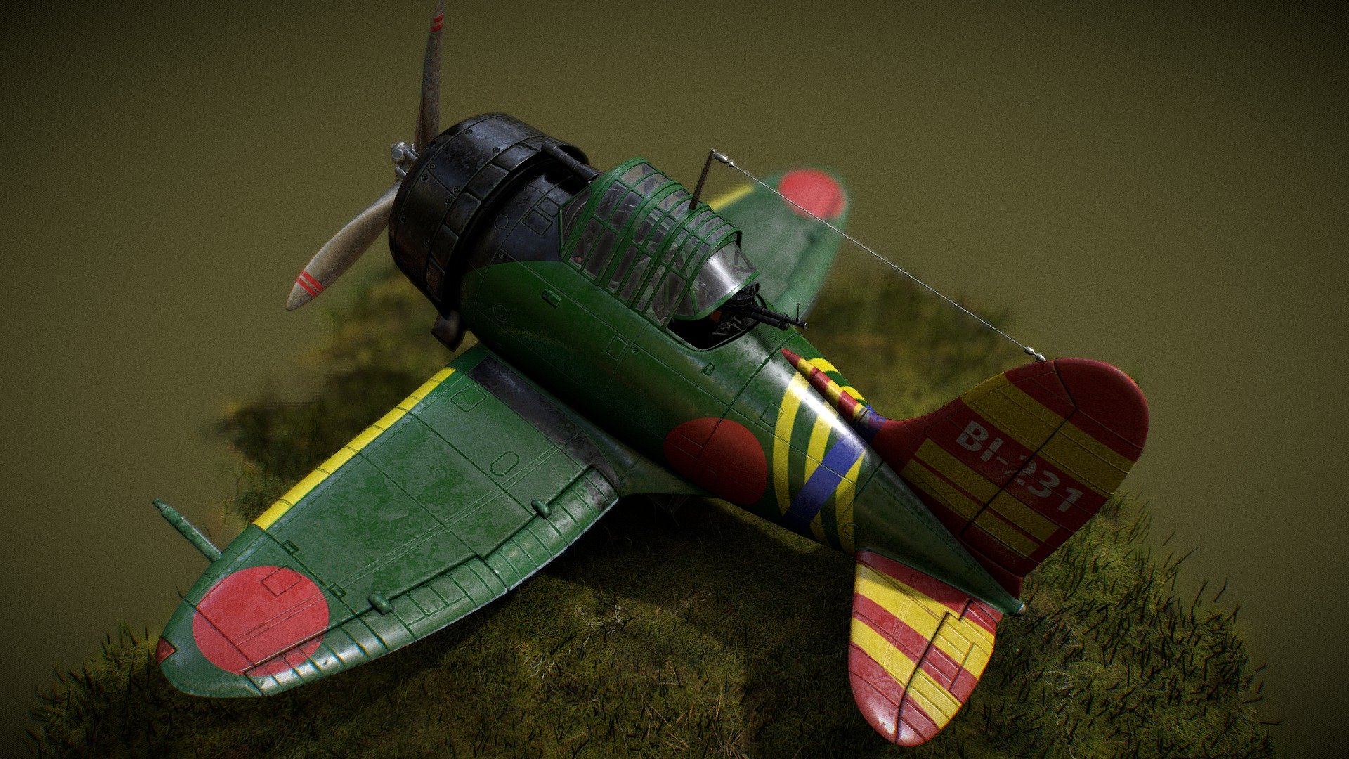 Toon AICHI_D3A_VAL Japanese Air Force