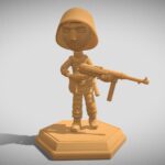 toon style panzergrenadier hans 3d print 3d model