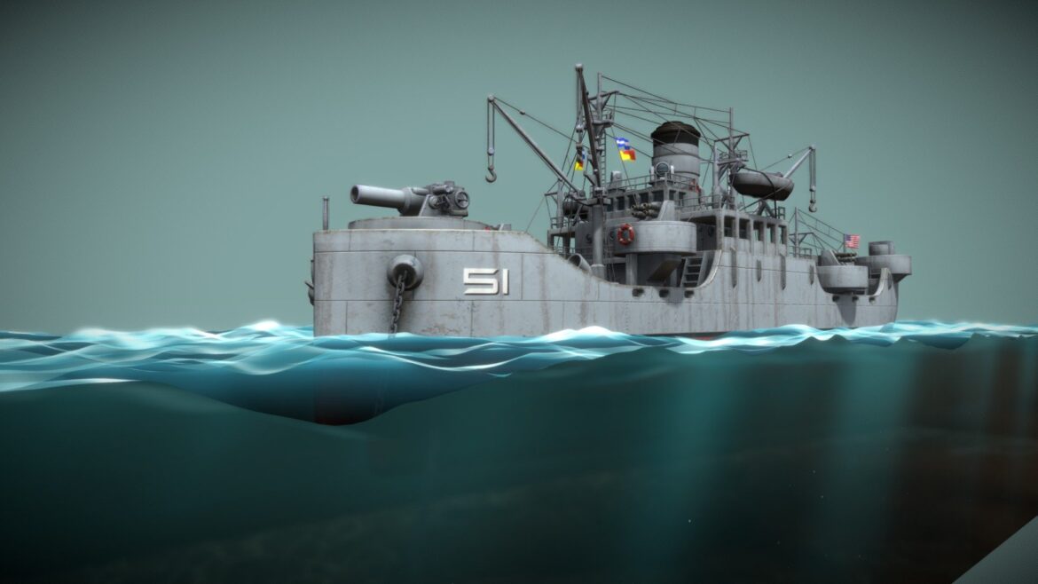 toy cargo ship class liberty at anchor 3d model
