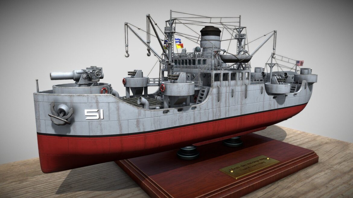 toy cargo ship class liberty 3d model