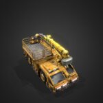 truck liftable platform sci fi 3d model