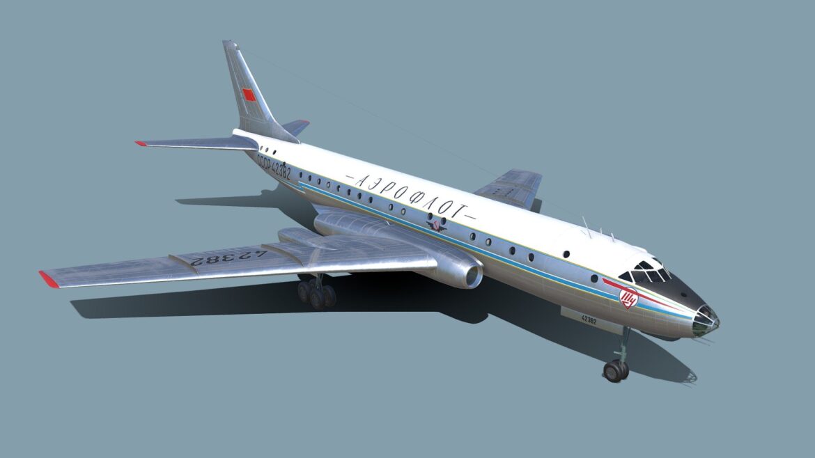 tupolev tu 104 3d model