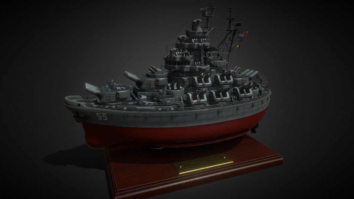 uss toy missouri bb 55 3d model