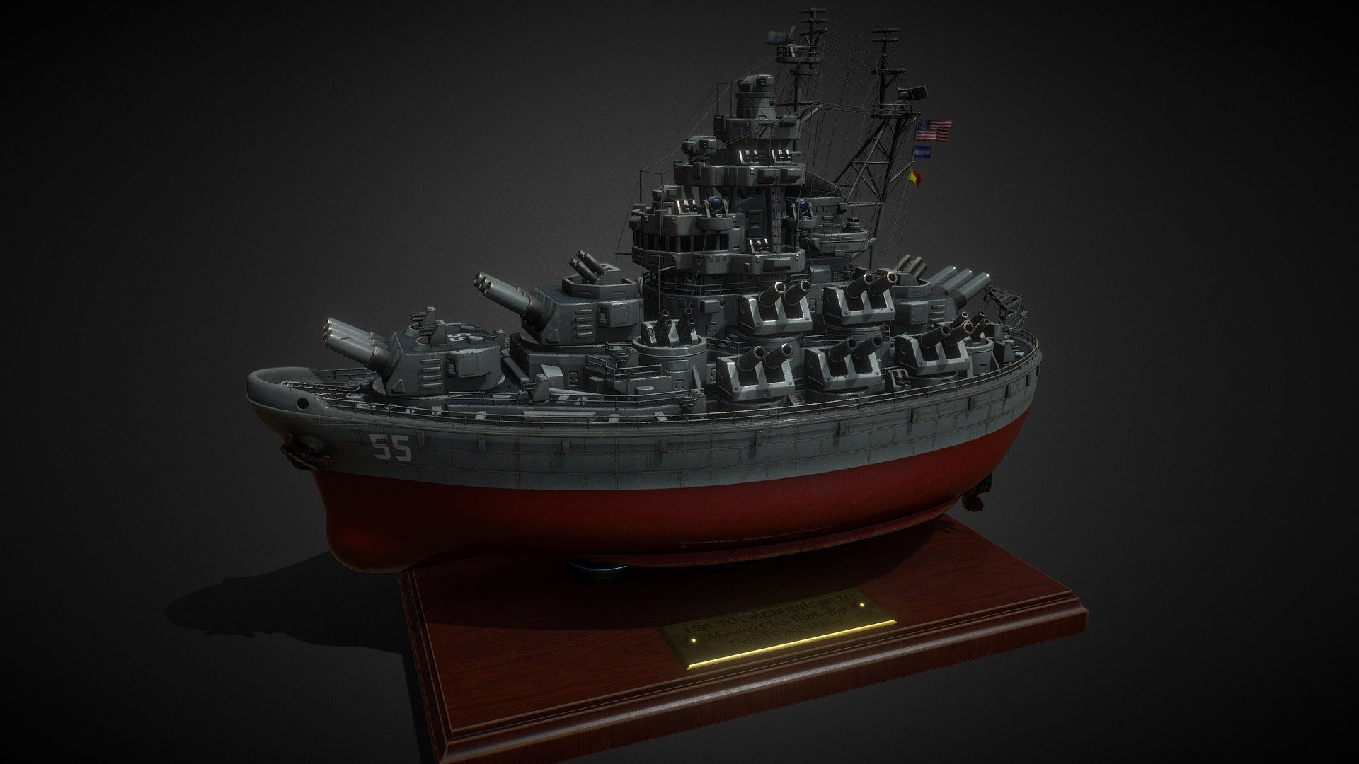 USS TOY MISSOURI (BB-55)