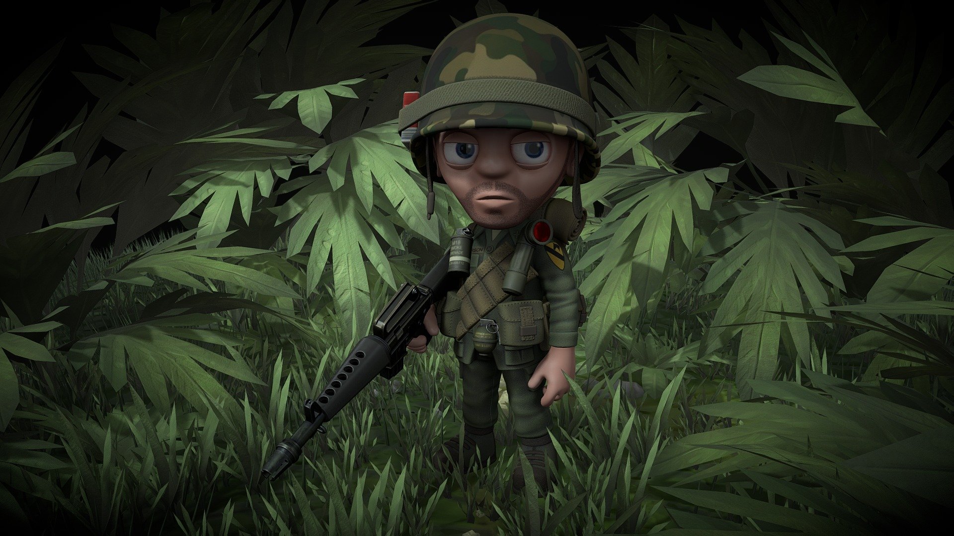 Vietnam US Army Soldier in the jungle (toystyle)
