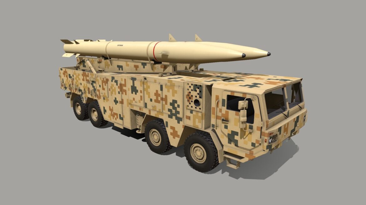 zolfaghar road mobile missile 3d model