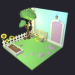 Backyard Room 7 Low-poly 3D model