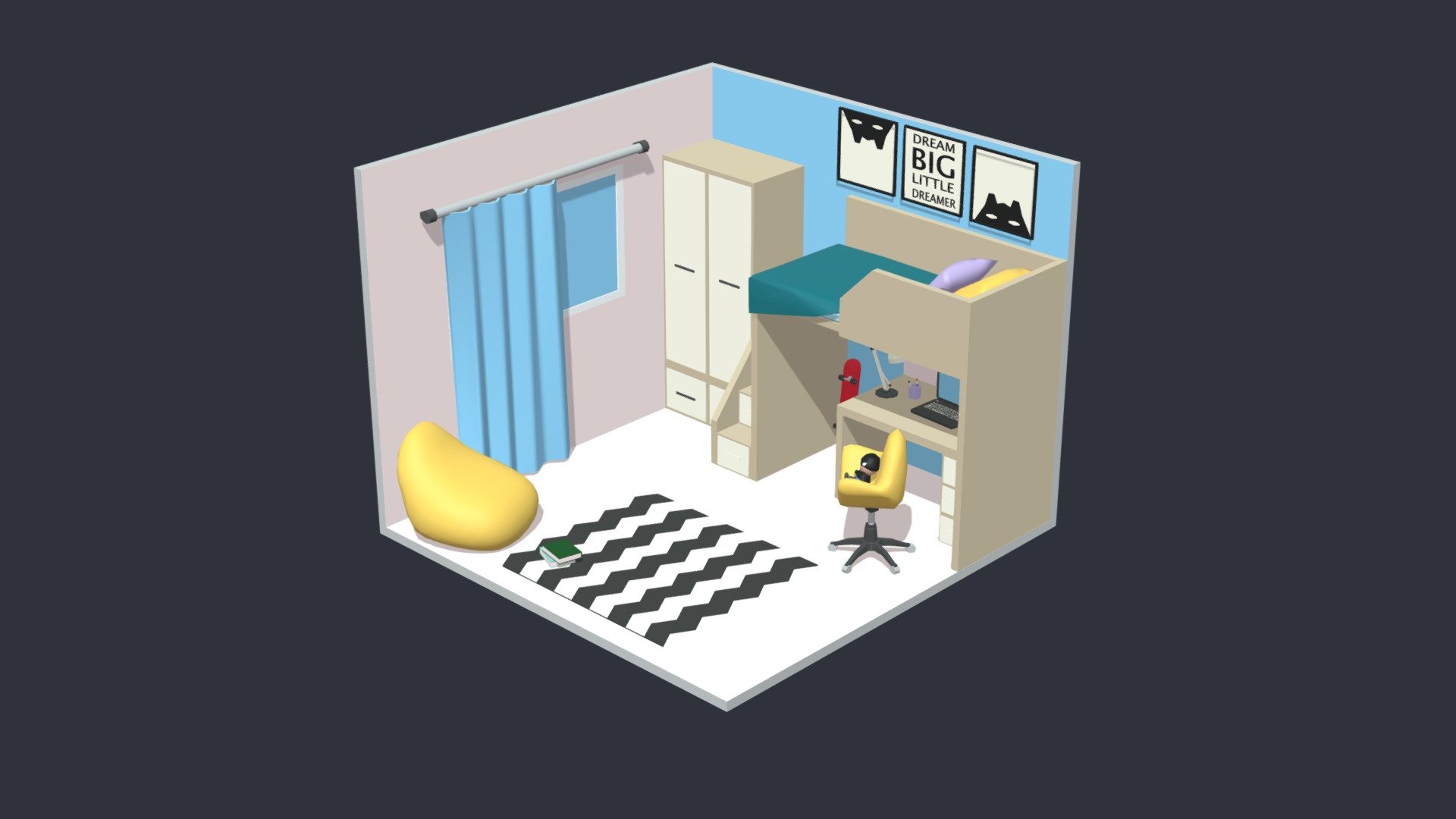 Child Room 13 Low-poly 3D model