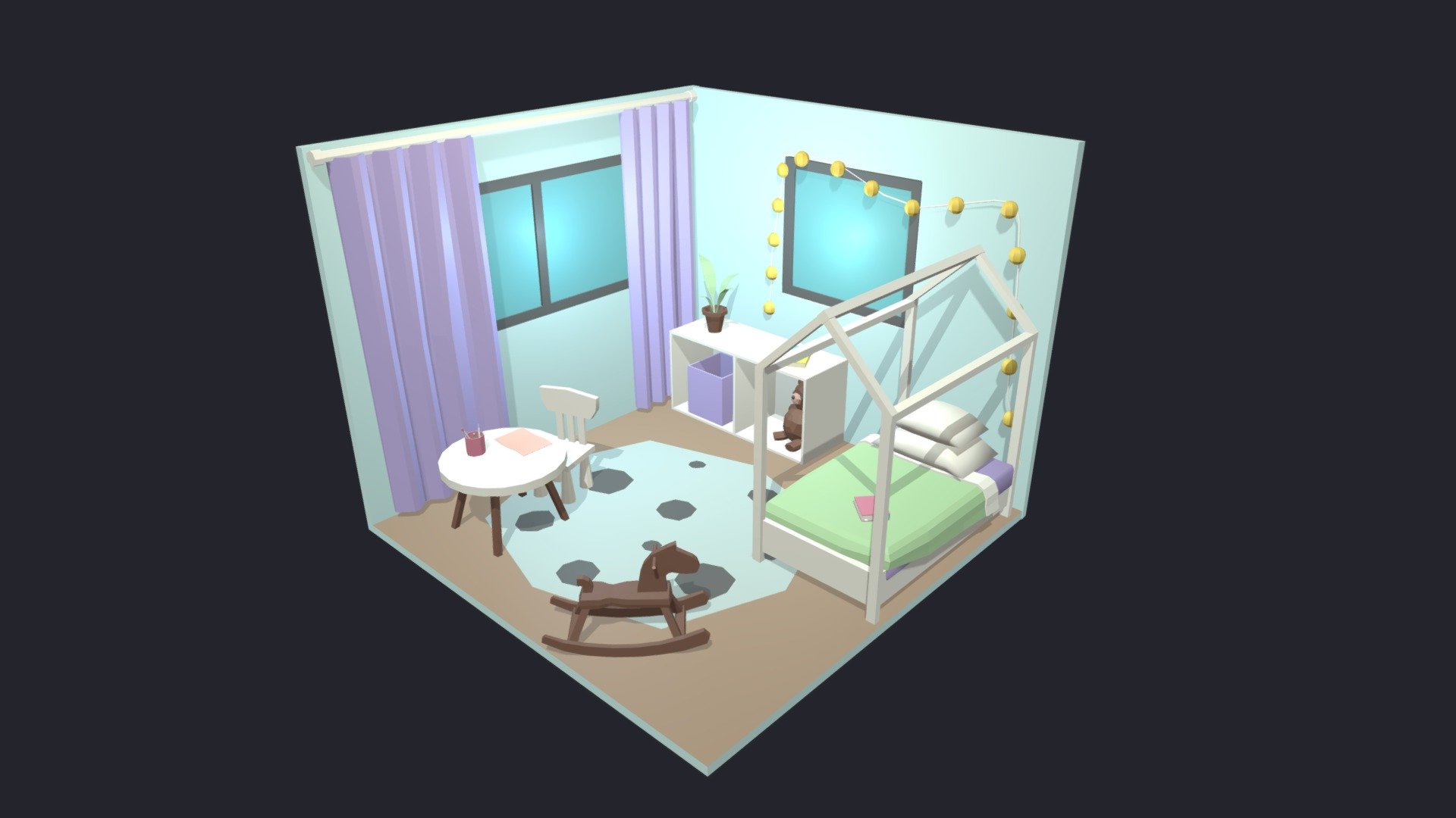 Children’s Room 4 Low-poly 3D model