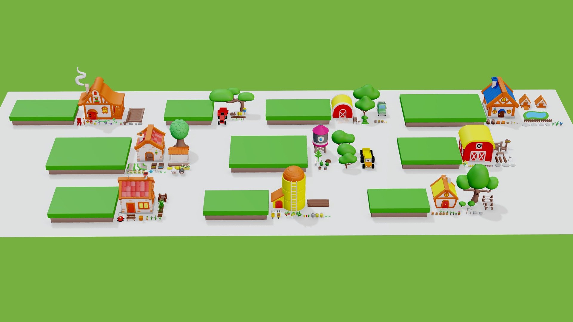 Exteriors Cartoon Farm Islands 2