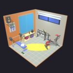 Gym Room 9 Low-poly 3D model