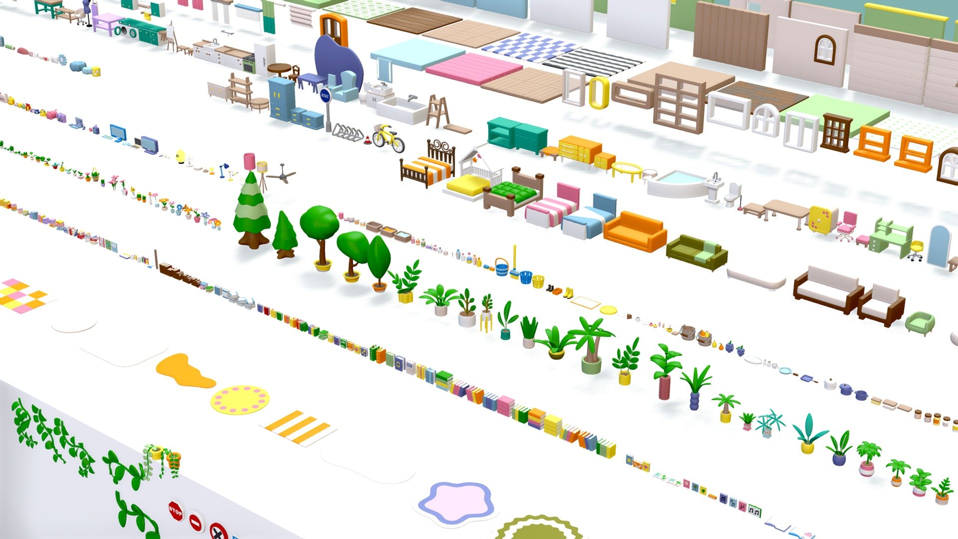 INTERIORS BIG PACK Cozy Cartoon Rooms 2