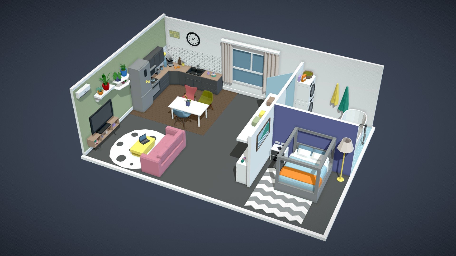 Low Poly Apartment n2