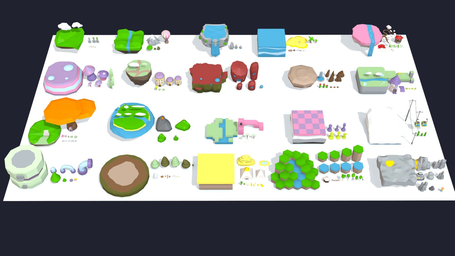 Low Poly Exteriors Worlds Islands Pack 3