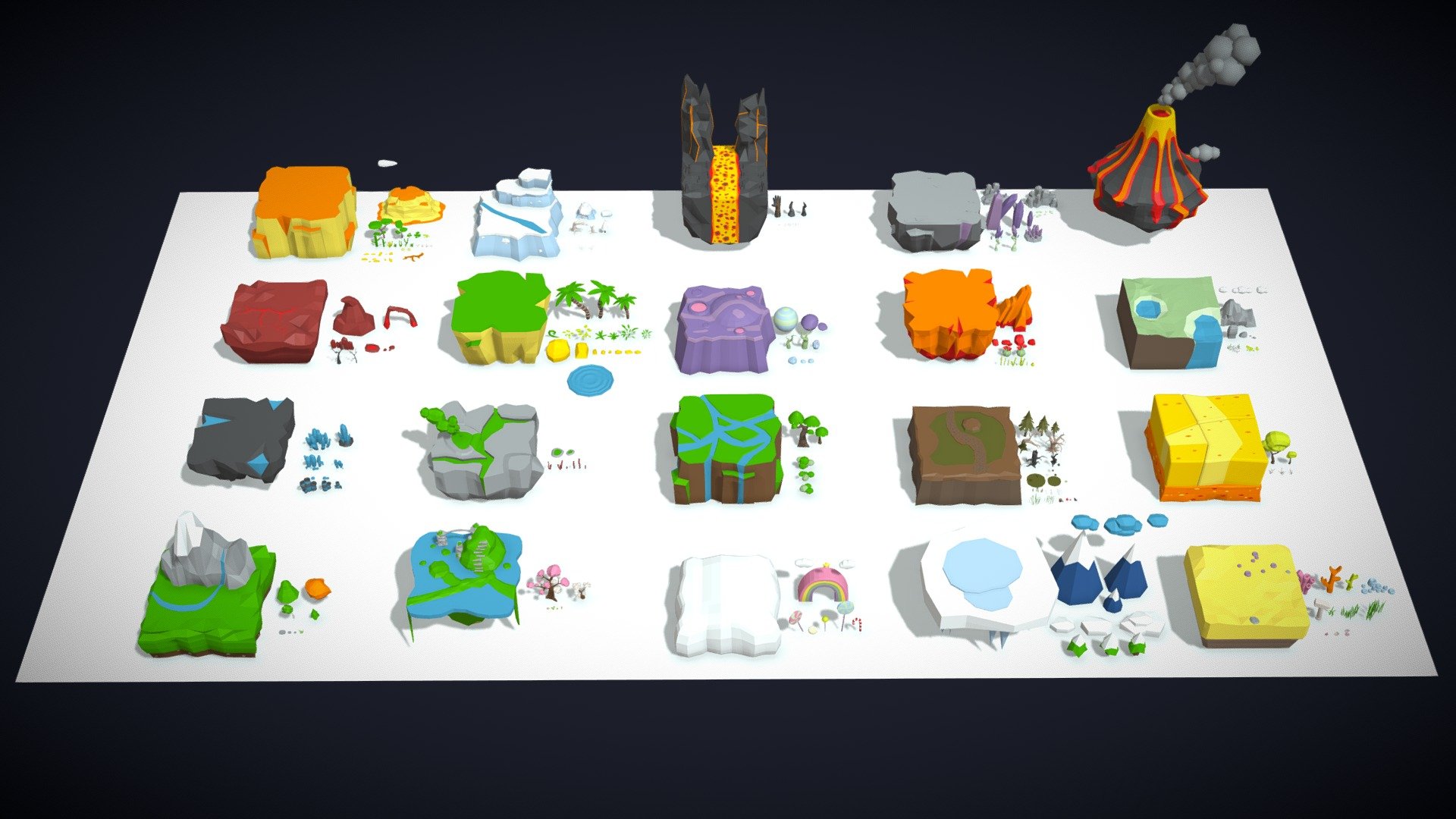 Low Poly Exteriors Worlds Islands Pack