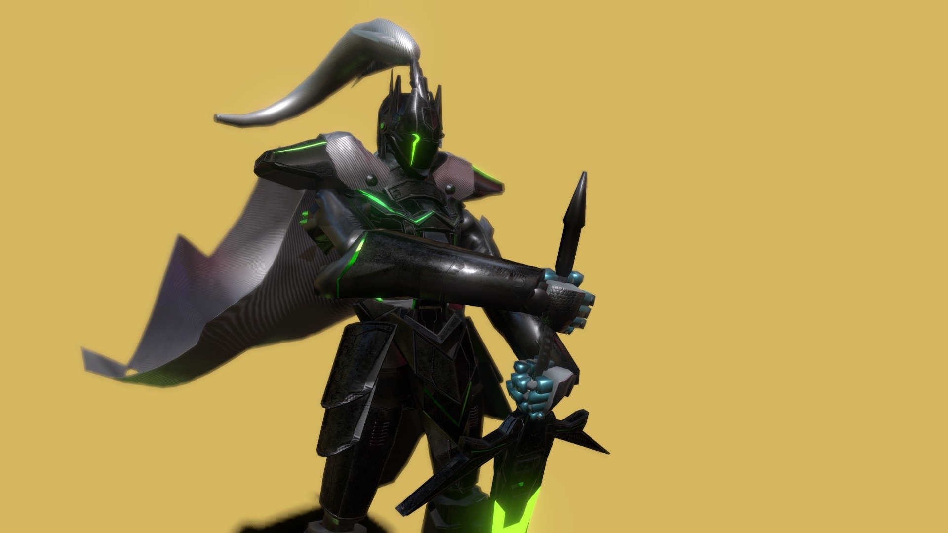 Low Poly Robotic Knight “Arngrimm”