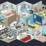 Low Poly Rooms Interior 2 Low-poly 3D model