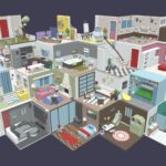 Low Poly Rooms Interiors 4