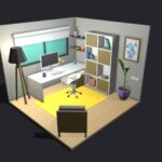 Office Room 6 Low-poly 3D model