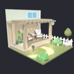 Patio Backyard Room 18 Low-poly 3D model