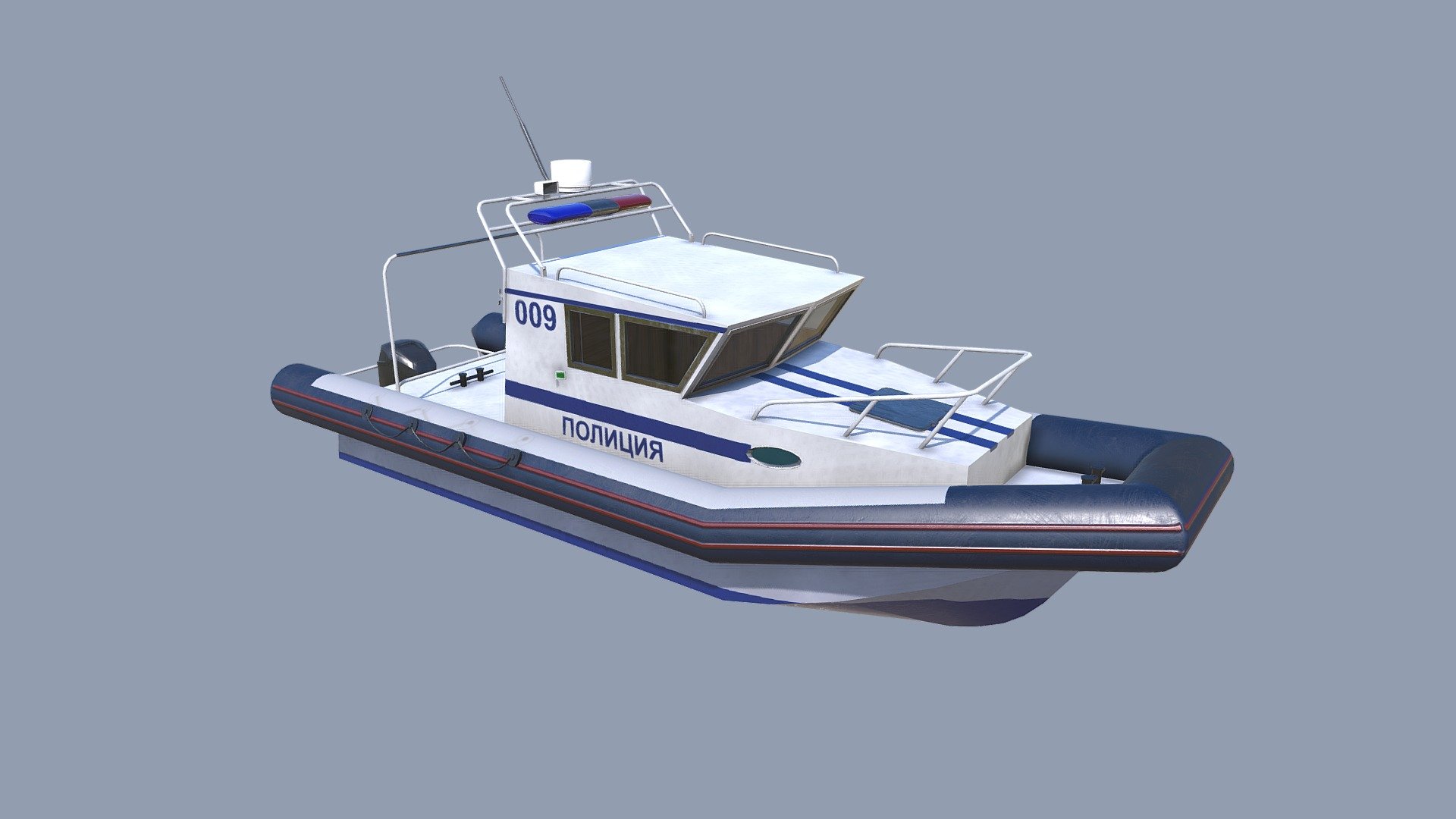 Police boat STRIJ-4, катер СТРИЖ-4