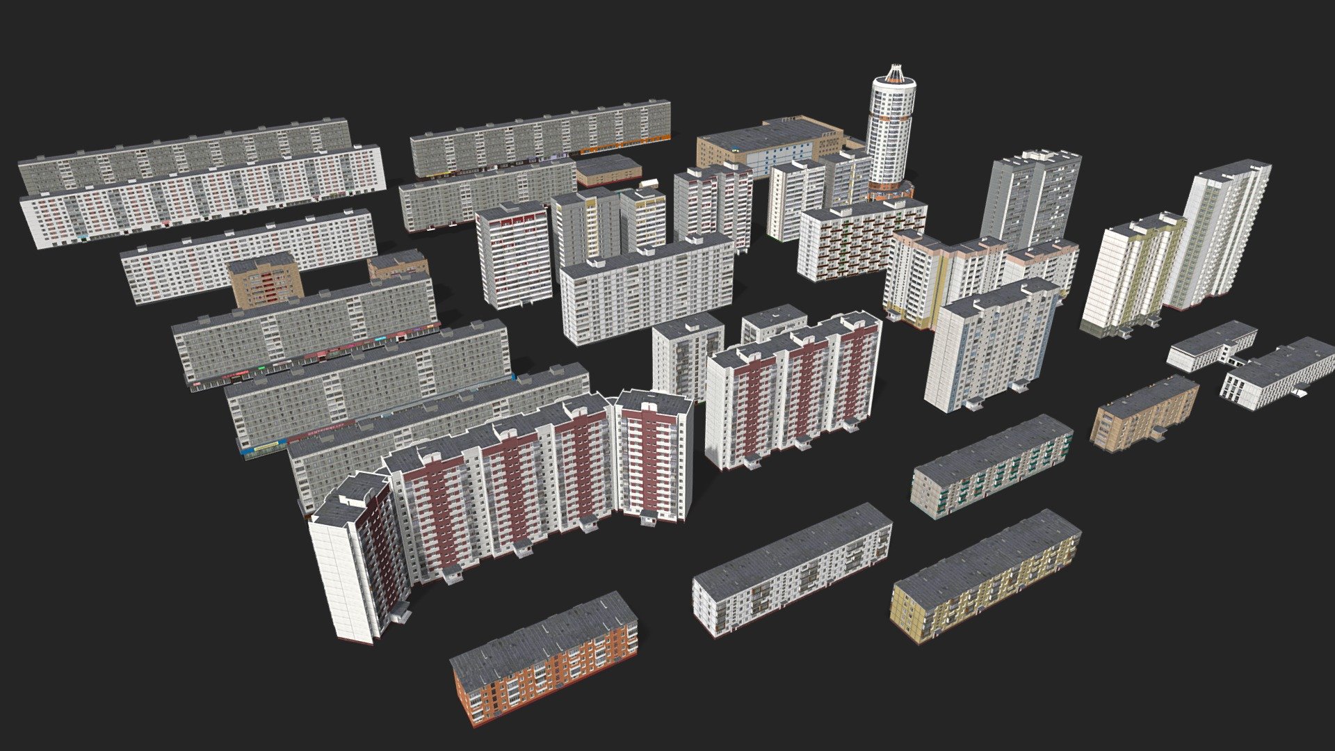 Russian buildings pack, Типовые серии домов