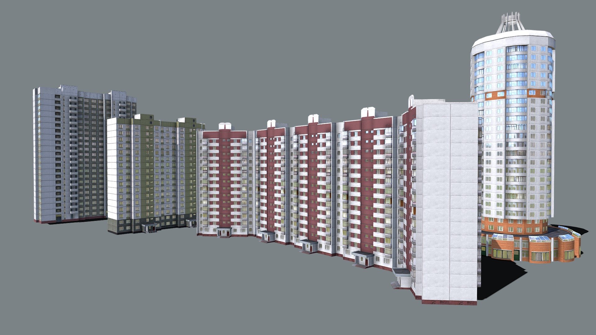 Russian houses Панельные П-44, П-3, КОПЭ, Колос