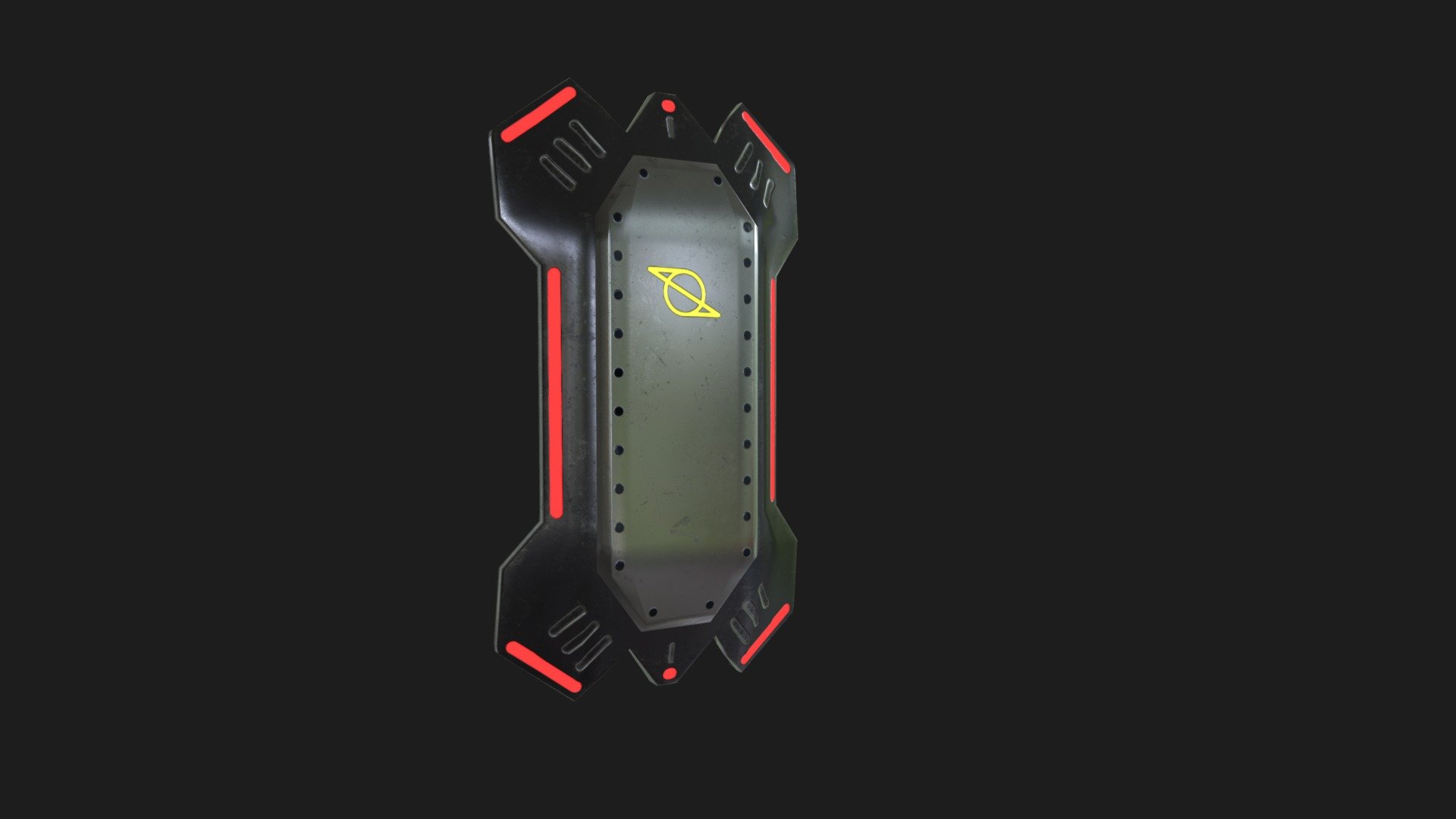 Sci-Fi Shield Low-poly 3D model