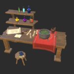 Stylized Alchemist set 3D Model Collection