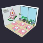 yoga room 19 low poly 3d model