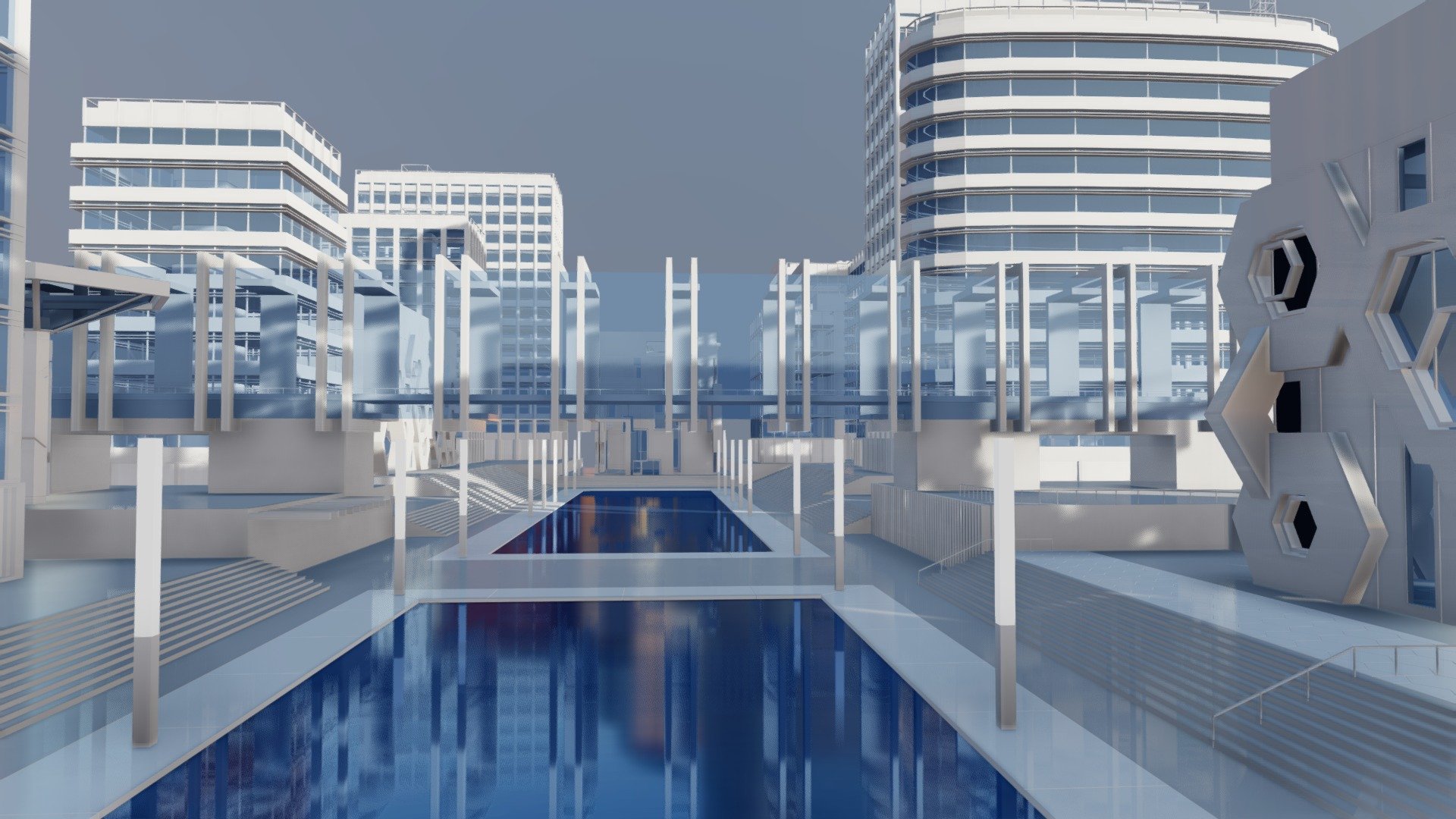 Wire Frame City 001