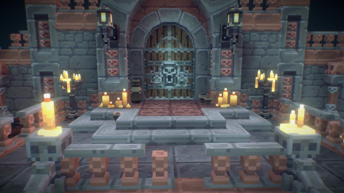 3d pixel dungeon set 3d model