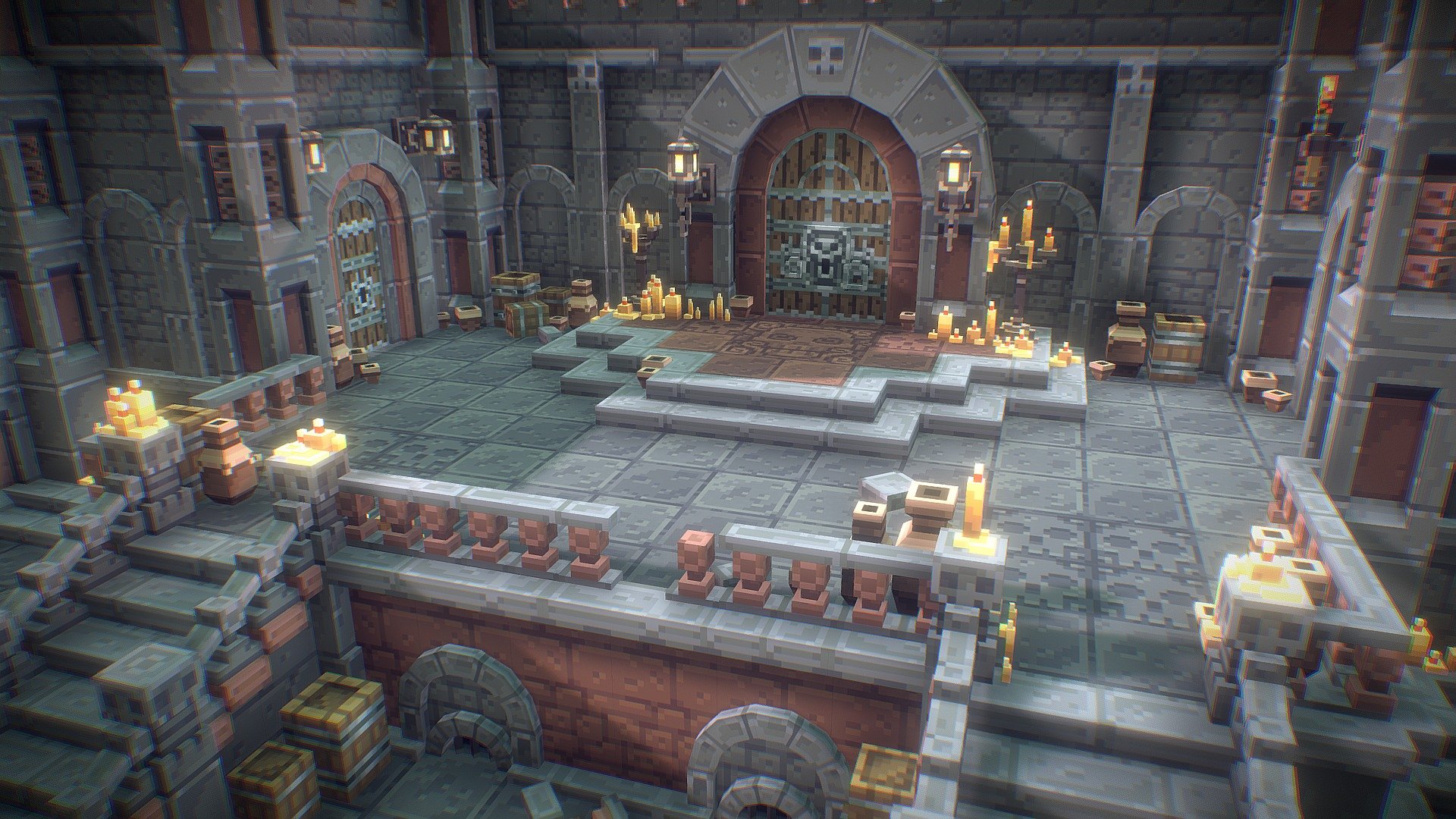 3D Pixel Dungeon Set
