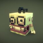3d pixel micro zombie brian 3d model