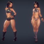 low poly female base mesh 3d model
