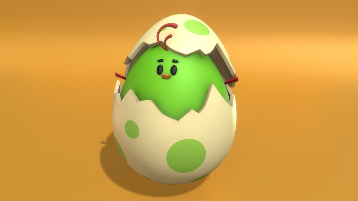bird toy baby 3d model
