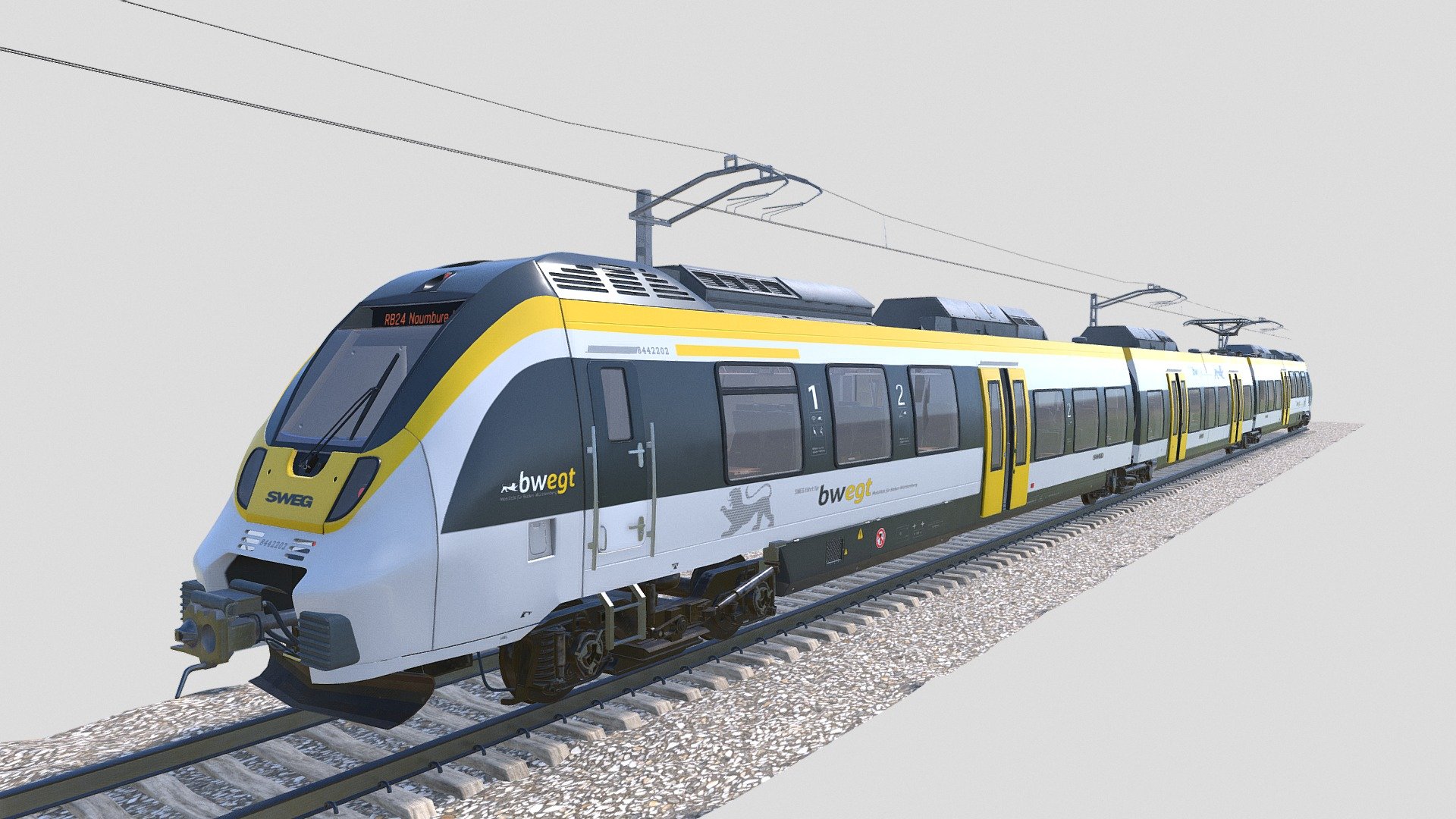 Bombardier TALENT Train sweg Rigged Animated