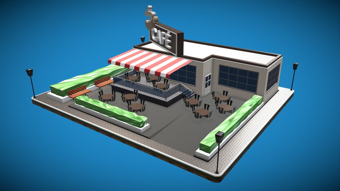 cafe lpb 3d model
