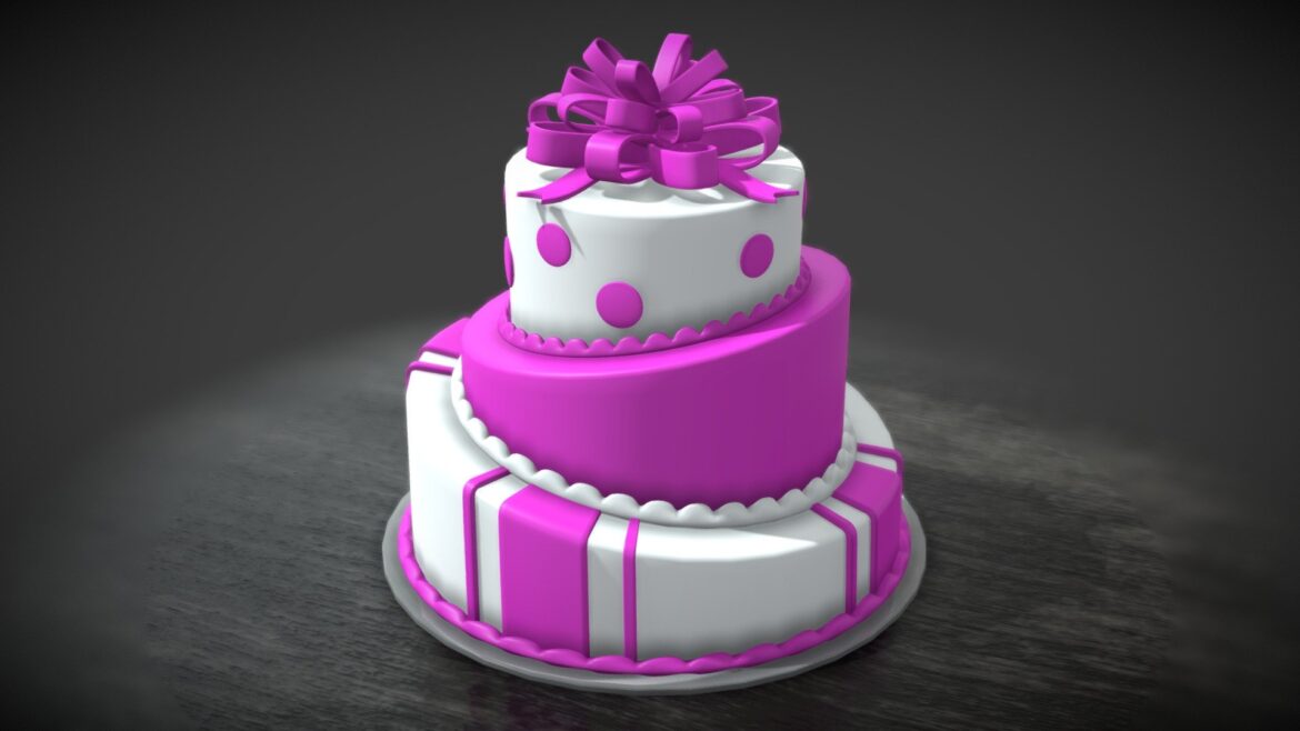 cake three layers 3d model